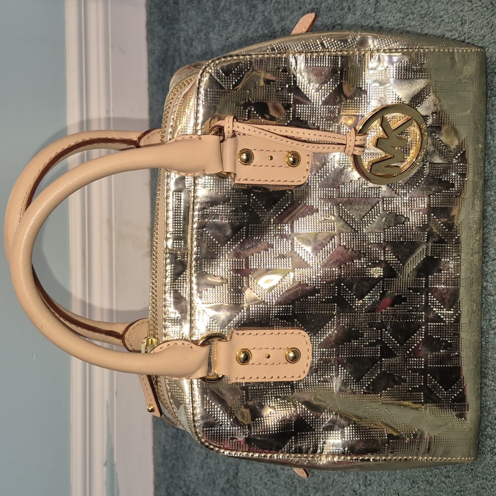 Michael Kors Metallic Gold Satchel